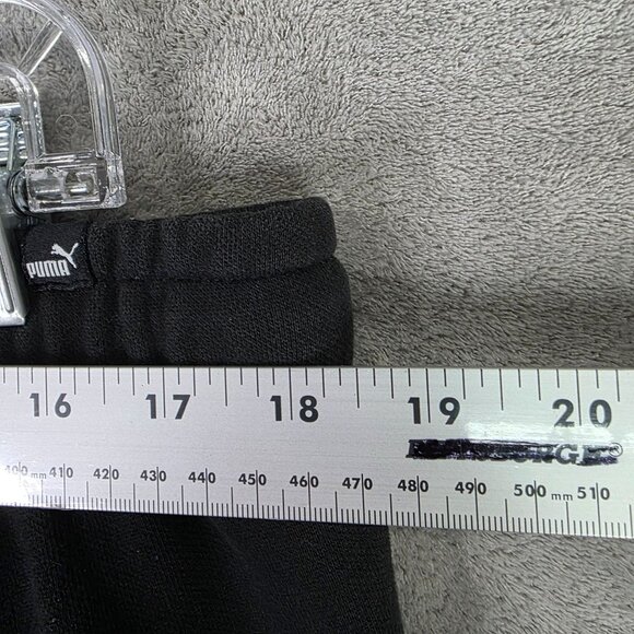 Mens Puma Black Jogger Sweatpants Drawstring Elastic Waist Cotton Blend Size XL - Picture 6 of 10